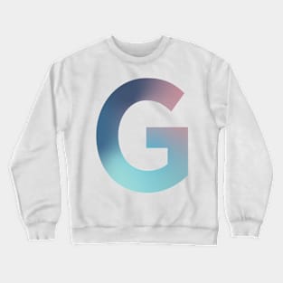 Gradient Letter G Initial Alphabet Crewneck Sweatshirt